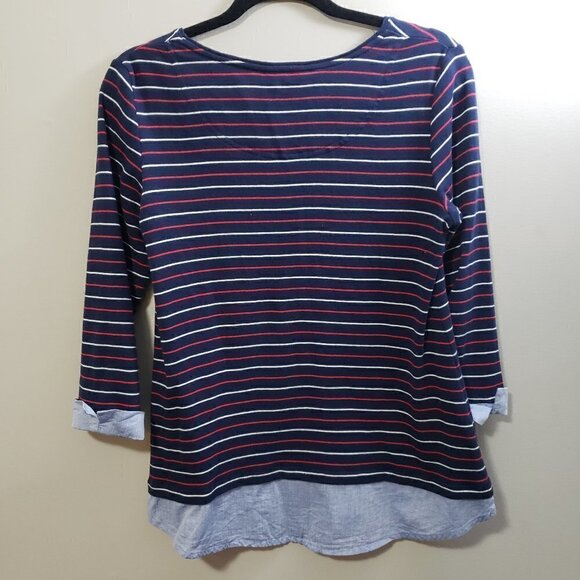 Buffalo David Bitton * Faux Layered Knit Top Sz M - Picture 3 of 9
